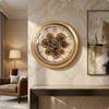 Large Metal Wall Clock Decorative Gears Toned Home Decor