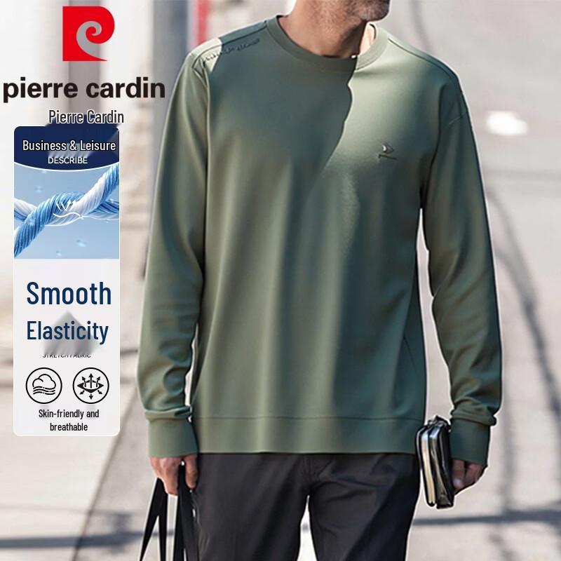 Pierre Cardin Men's Crew Neck Long Sleeve Casual Sweatshirt Tee