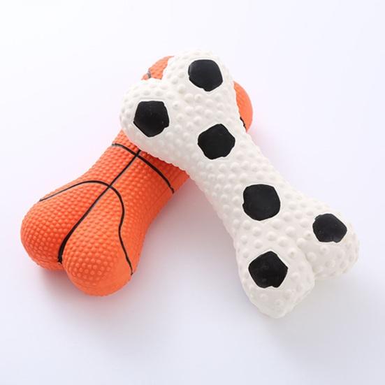 Διαδραστικό Squeaky Dog Toy Bone Shape Latex Παιχνίδι κατοικίδιων ζώων Καθαρισμός δοντιών Τρίψιμο σκύλου Molar Chew Toy για γάτες Σκύλοι Μειώνουν το άγχος Ανία