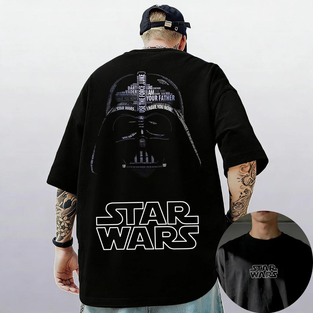 Galaxy Star Wars Darth Vader Tričko s krátkým rukávem Toto je cesta Mandalorian Chewbacca Pánské Dámské Dětské Ležérní Top s kulatým výstřihem