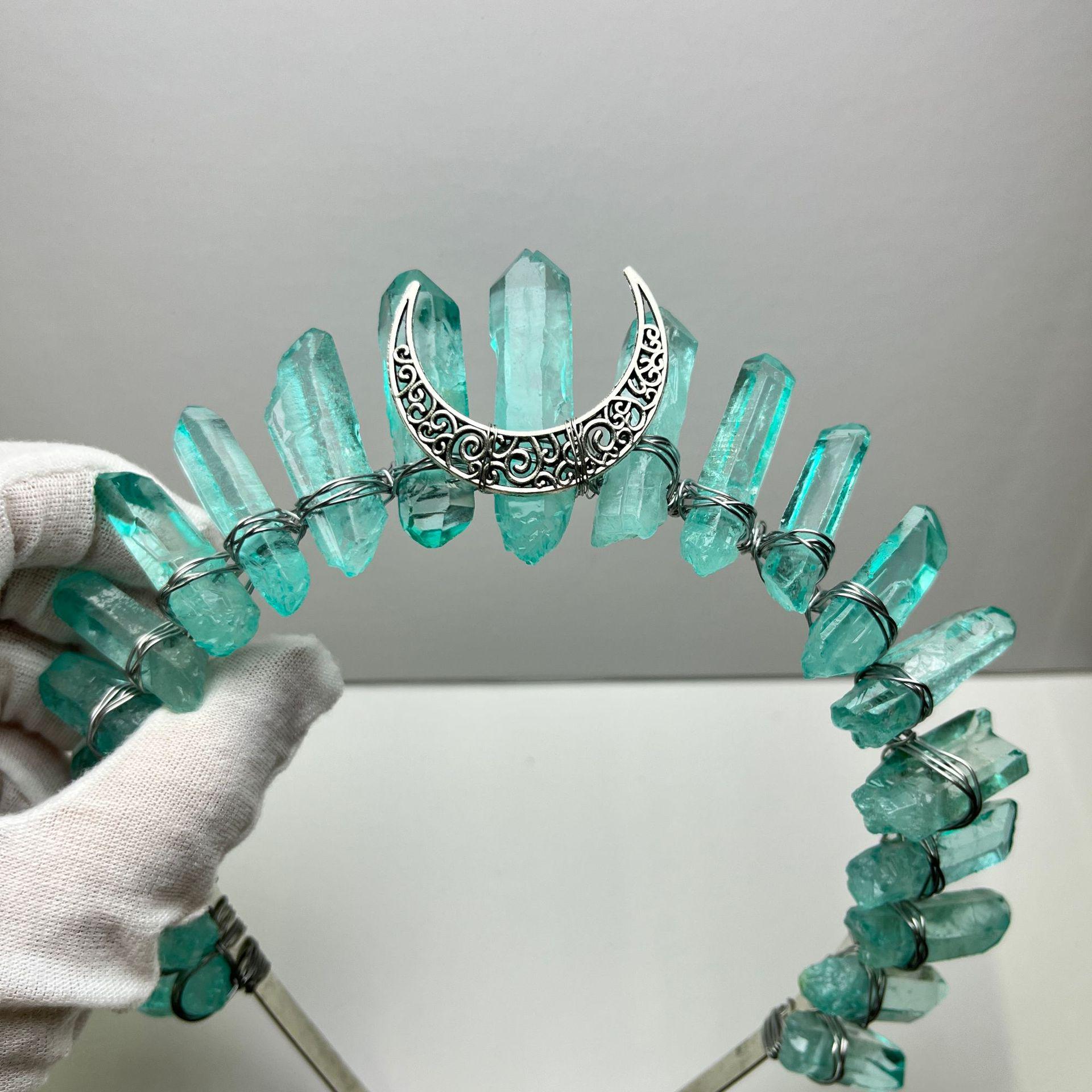 

Хрустальный ободок для зубов: Женские украшения для волос ручной работы, разноцветные, в европейском и американском стиле