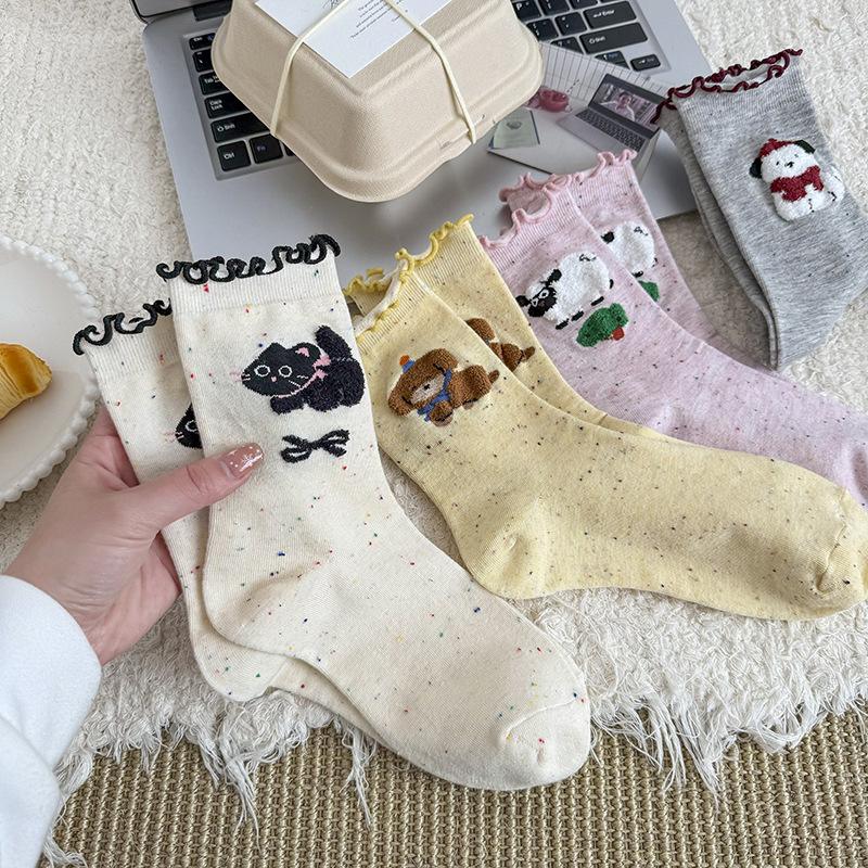 Cartoon Socks, Small Animals, Fungus, Trimmed Socks, Cute Ideas, Gauze Piles, Socks, Cotton Socks