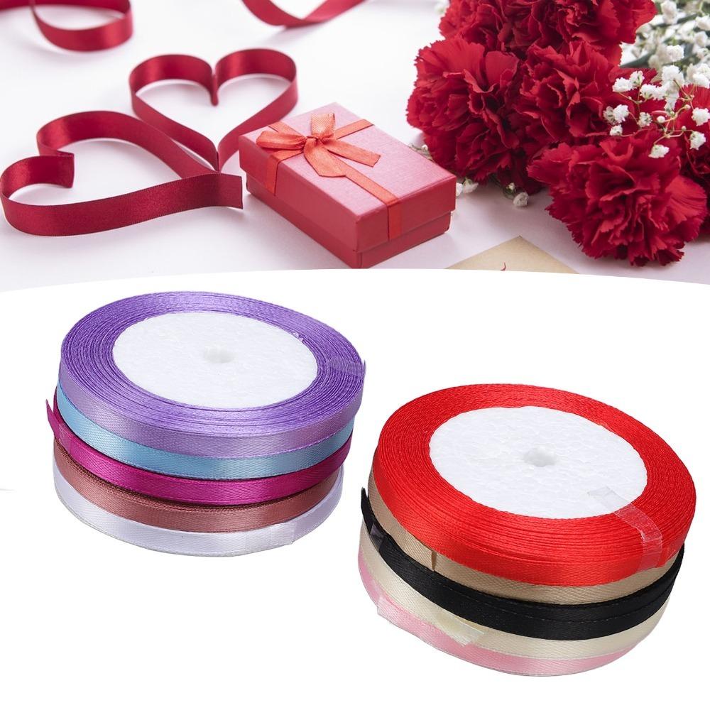 10pcs Exquisite Decorative Wrapping Ribbon 0.6cm Wide Bow Making Ribbon Satin Ribbon  Birthdays