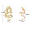 Vintage Style Dragon Earrings Unique Design High-grade Metal Animal Shaped Ear Studs Punk Chinese Zodiac Earrings Friends Gift