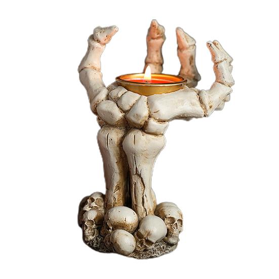 Halloween Ghost Hand Candle Holder Spooky Skeleton Hand Candle Stand Scented Tealight Candle