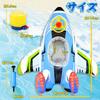 VBACALA Flugzeug Transport Schwimmen 2 Arten von Luftpumpen Wasserschwimmer, Typ mit Beinen, Form, Flugzeug, Rakete, Kinderschwimmer, Ring, Schwimmer, Griff,