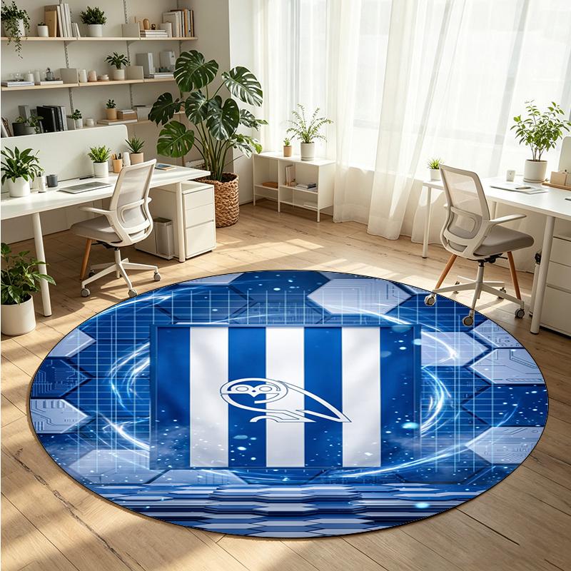 Sheffield Wednesday Football Printed Round Crystal Velvet Rug Soft Non Slip Floor Carpet For Bedroom Holiday Gift