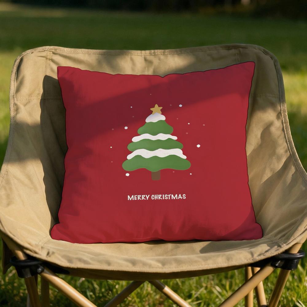 Christmas Red Santa Snowman Cushion Cover Soft Reversible Durable Pillow Cover MultiScene Use for Home Car Daily Comfort