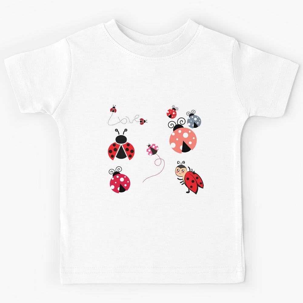 ladybugs, ladybug pattern, ladybug landscapes Kids T-Shirt 150