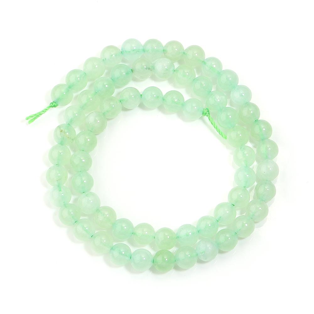 

1 Strand 6 8 10mm Natural Stone Beads Green Jade Round Loose Gemstone Beads For Jewelry Making DIY Bracelet Necklace Accessories