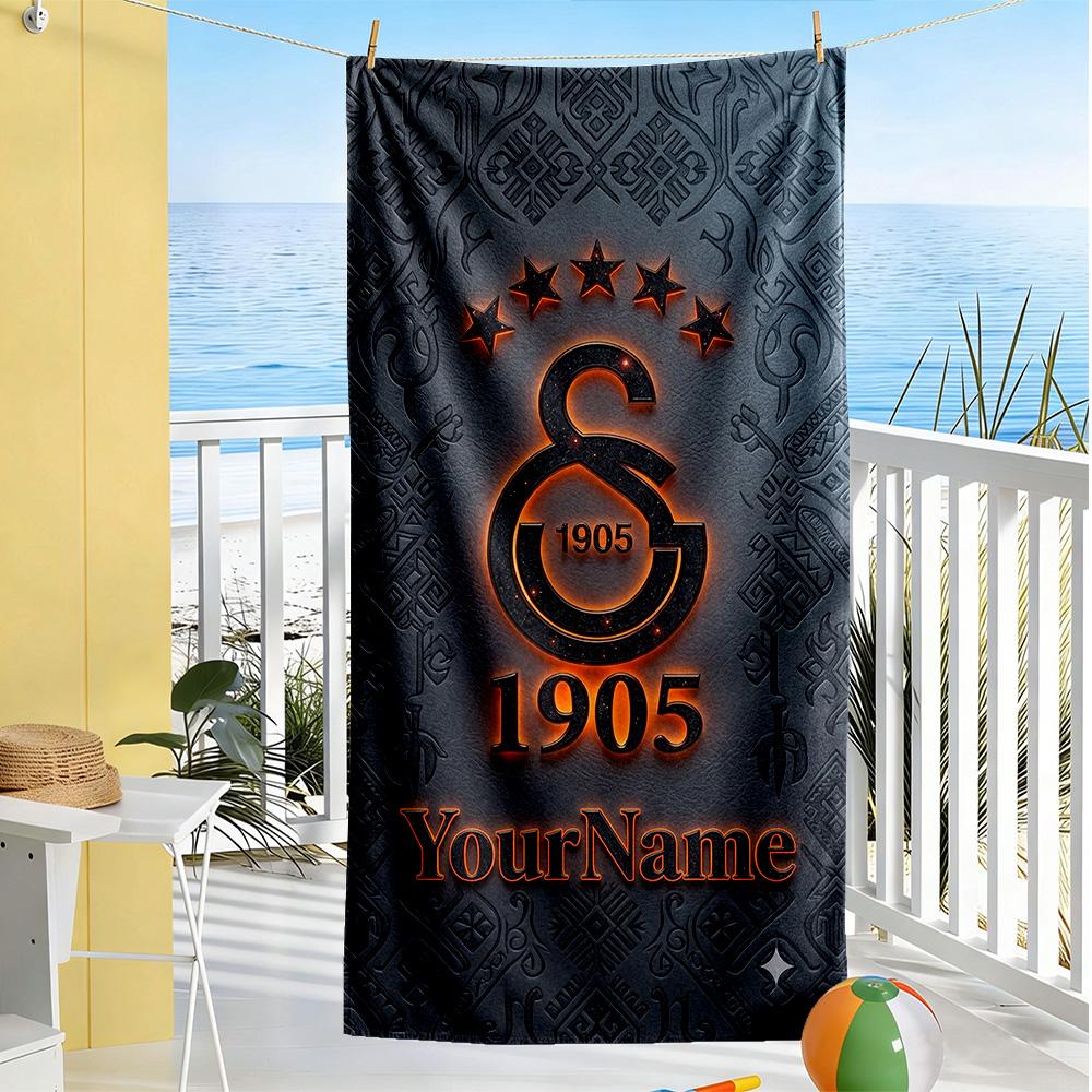 Galatasaray Customize Your Name Beach Towel Super Soft Microfiber Quickdry Fabric Portable For Swimmingbeachcamping Travel Beach Accessoriesgym