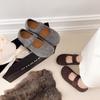 Vielseitige Plateau-Klettverschluss-Mao-Mao-Schuhe Damen Schuhe 2025 Herbst und Winter mit Röcken Mary Jane Einzelschuhe warme Baumwollschuhe