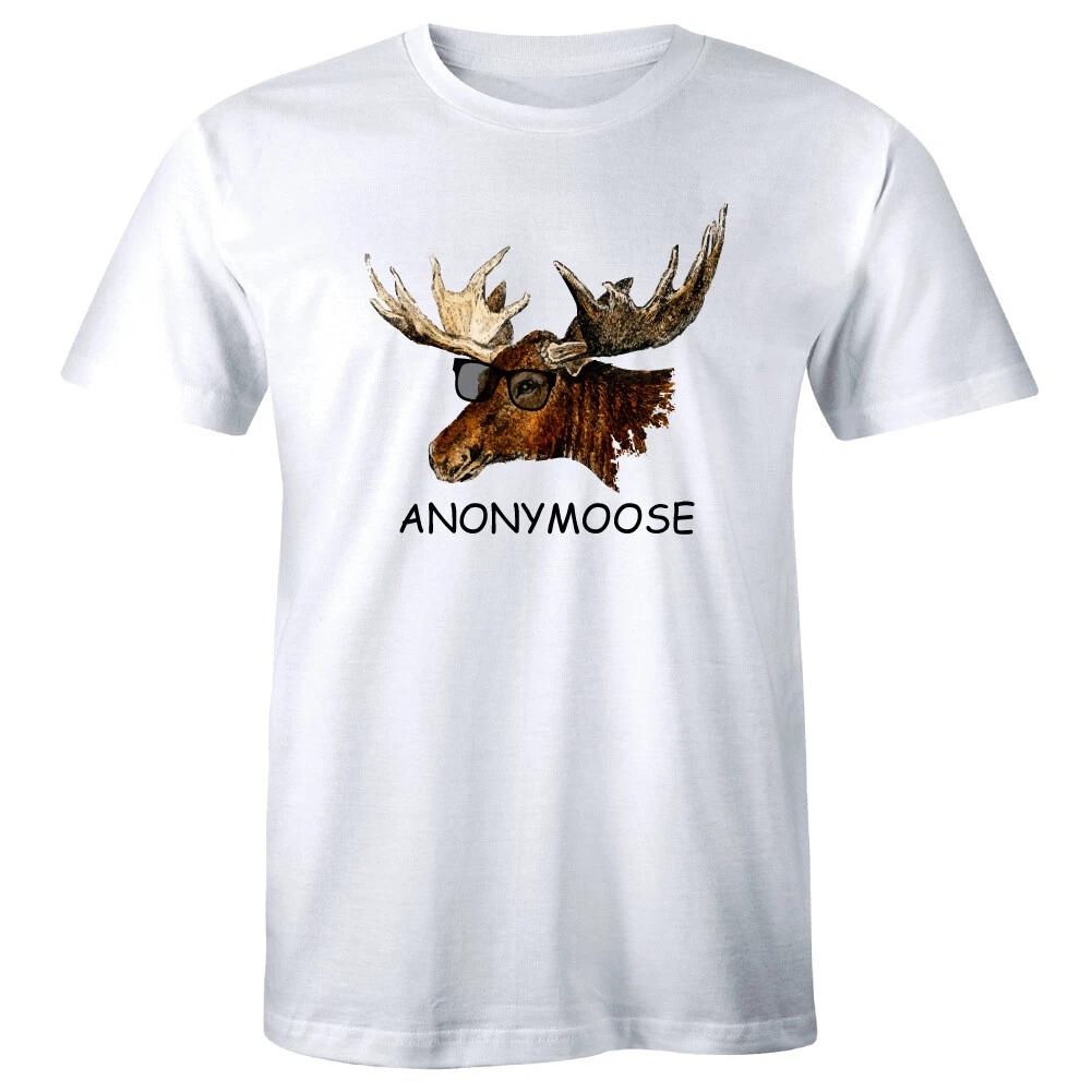 

Anonymoose with Funny Anonymous Moose Wearing Sunglasses T-Shirt for Men S