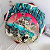 1pc Rat Fink pattern Umbrella Portable Folding Umbrella Iron Frame Hole Bone Structure Outdoor Home Umbrella