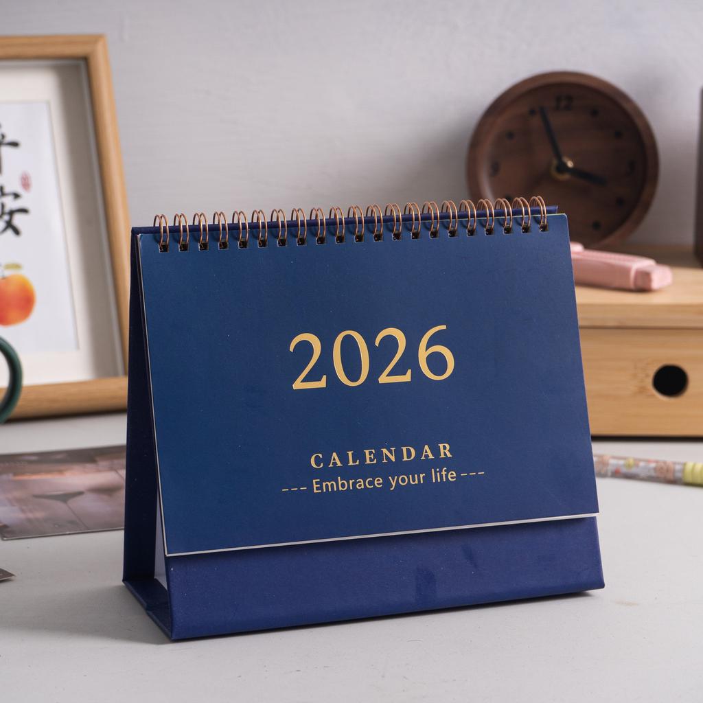 Desk Calendar 2025.07-2026.12 Mini Desktop Calendar Standing Flip Calendar Flip Calendar for Office, Home, School