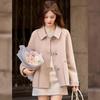 Women's 100% Wool Double-faced Lapel Short Coat