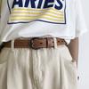 Soft Minimalist Chic Leather Waist Belt For Women In Black And Tan Color Options