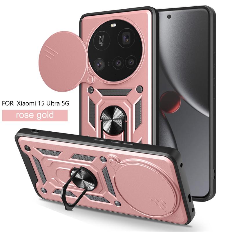 Armor Shockproof Back Cover for Xiaomi 15 Ultra 14 15 14T Pro 15Ultra Mi14T Car Magnetic Ring Stand Holder Cover Coque Fundas