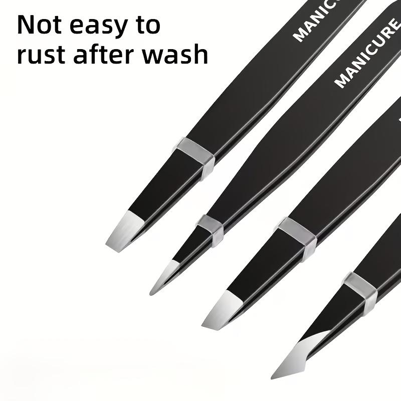 Xiaomi Stainless Steel Eyebrow Tweezers Black Set Makeup Tools for Eyelash Grafting, Eyebrow Shaping Beard Plucking Hair Removal