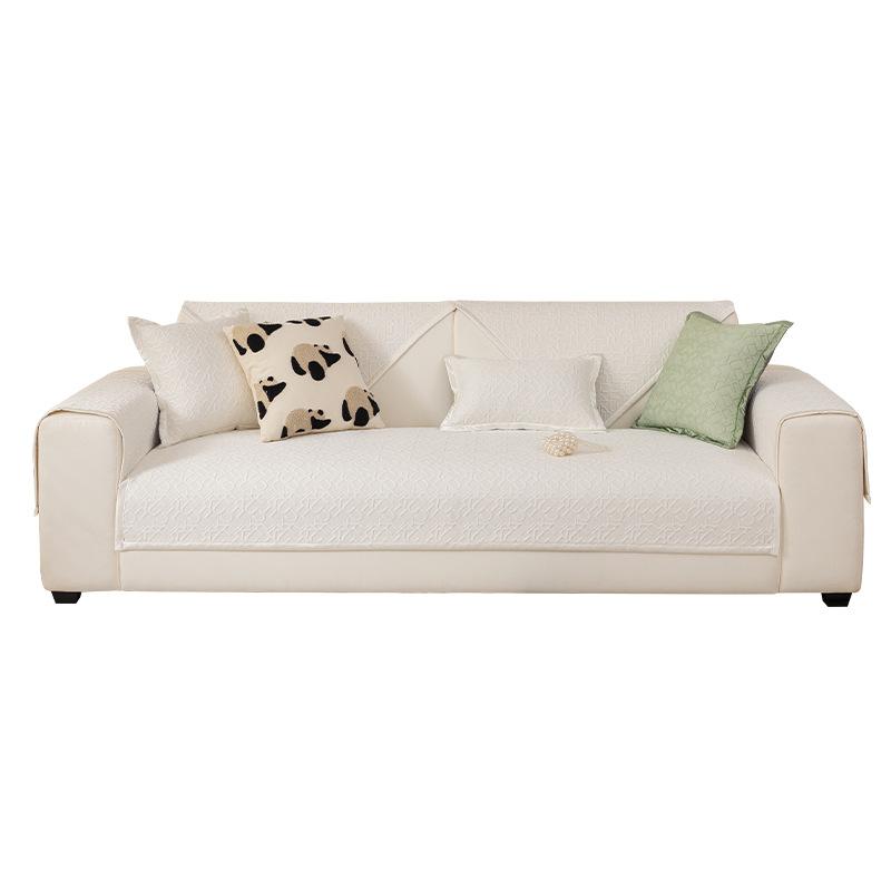Cream Wind Sofa Cushion, Universal Air Yarn For All Seasons, Non-Slip And Anti-Cat Scratching, Simple Solid Color Sofa Backrest Towel Cover Cloth Pad