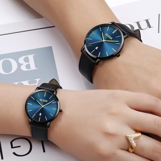 OLEVS Pair Watches, Popular Couple Watches for Men and Women, Pair Watch Set, Surprise Gift, Wedding Anniversary Gift, Couple's Anniversary Gift,
