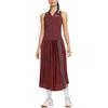 Nike Court Slam SS25 Casual Long Skirt Women's Dark Red/White Color HF6443-619
