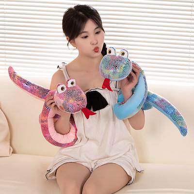 Cute Cute Colorful Big Snake Doll Plush Toy Python Doll Snake Year Mascot Boy Soothing Doll