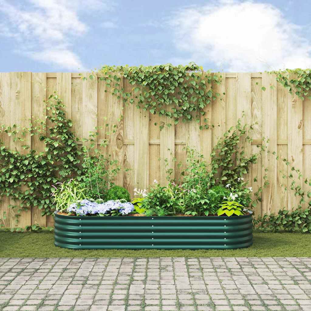 Elevated Planter Box Green 240 X 80 X 44 Cm Steel