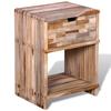 Day and Night - Day and Night Bedside Table with Drawer Made of Recycled Teak Wood