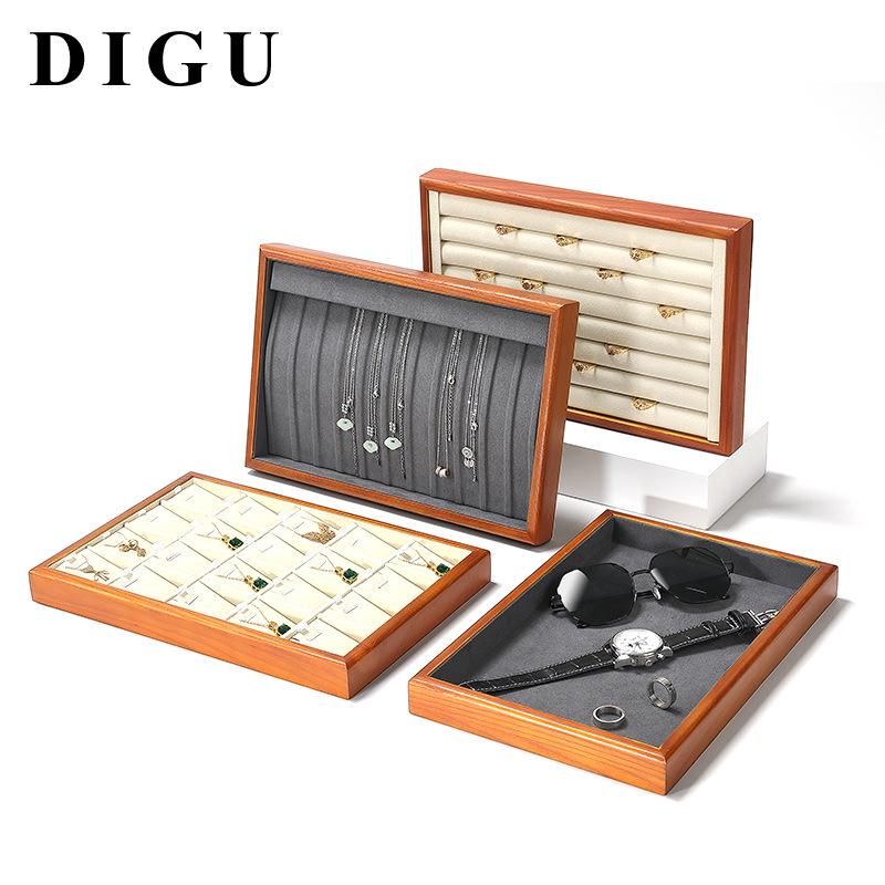 

Digu Wooden Jewelry Display Tray for Rings, Necklaces, Pendants & Brooches