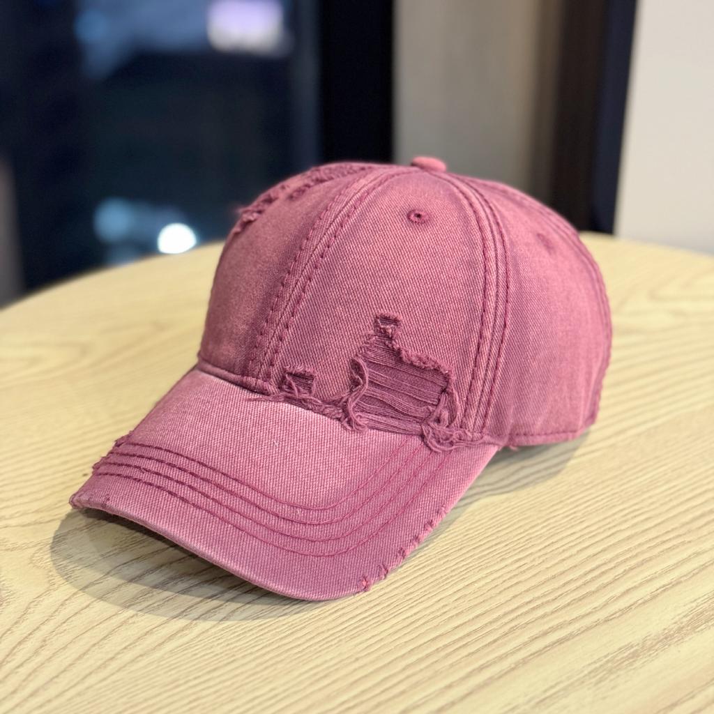 New Retro Niche Design Letter Embroidered Baseball Cap for Women with Large Head Circumference Rivets Wide Brim Face Showing Small Duck Cap for Men