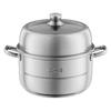 Doppelschichtiger Dampfgarer aus Edelstahl