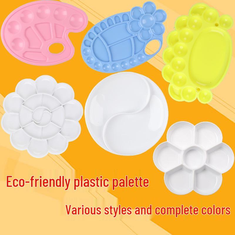 Children's Plastic Color Mixing Palette for Gouache Paints