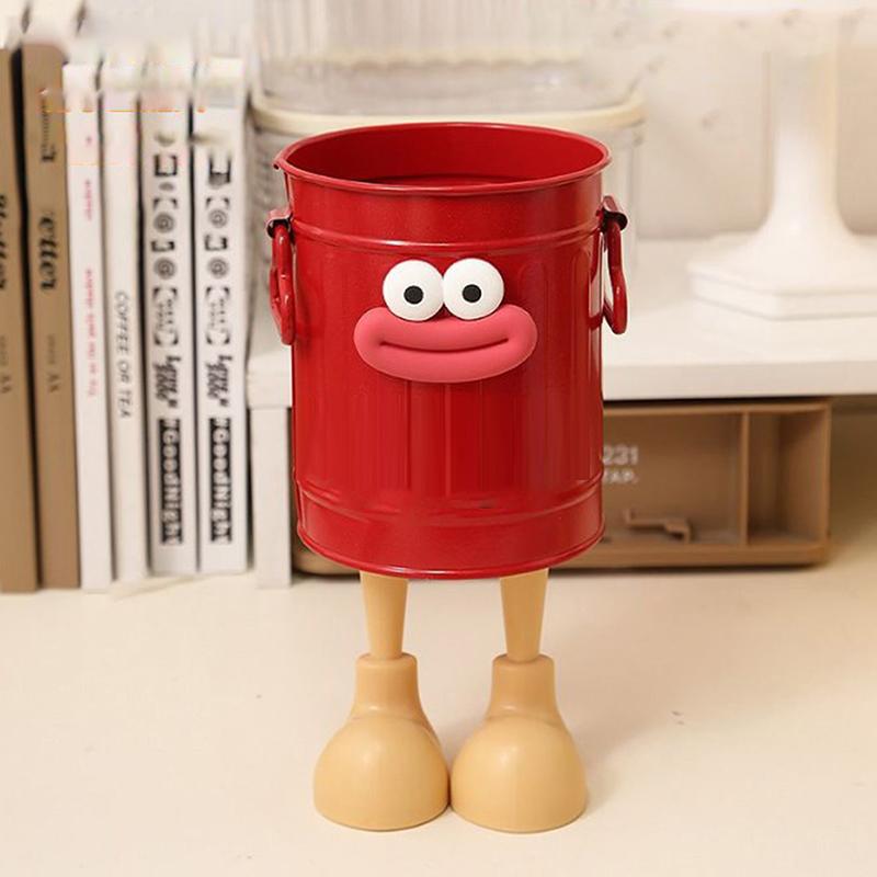 

Милий Мультяшний Круглий Підставка для Олівців Організатор для Ручок на Офісний Стіл Міцна Залізна Контейнер для Ручок Шкільне Канцтовари для Студентів червоний