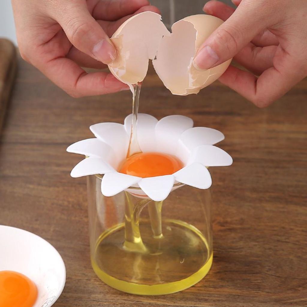 1 pz Separatore di Uova da Cucina, Design a Fiore Materiale PP, Strumento per Pasticceria per Separazione Tuorlo e Albume