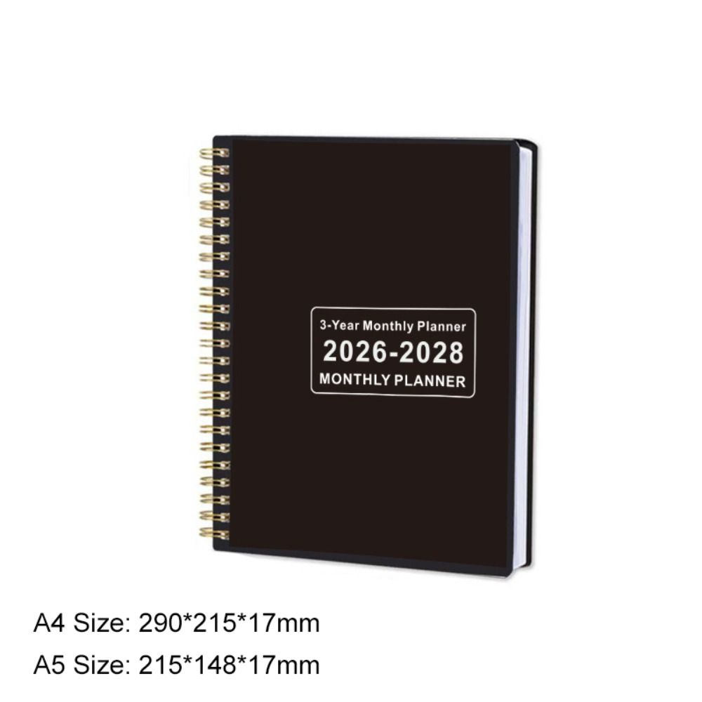 2026-2028 Calendar Book Smooth Writing Agenda Calendar 3 Years Monthly Planner  Academic Year