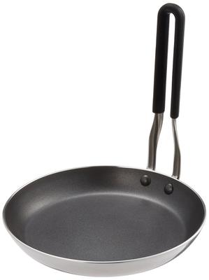Endo Shoji Commercial TKG Teflon Oyako Pot with a Handle and Aluminum Alloy Body and Stainless Steel Bottom (18cm), Teflon-Treated (AOY4102)