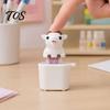 Interactive Clicker Toy 1/2Pcs Goat Keyboard Fidget with Sound, Rechargeable Sheep Finger Animal Push Button Toy, Decompression Keychain for