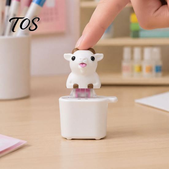 Interactive Clicker Toy 1/2Pcs Goat Keyboard Fidget with Sound, Rechargeable Sheep Finger Animal Push Button Toy, Decompression Keychain for