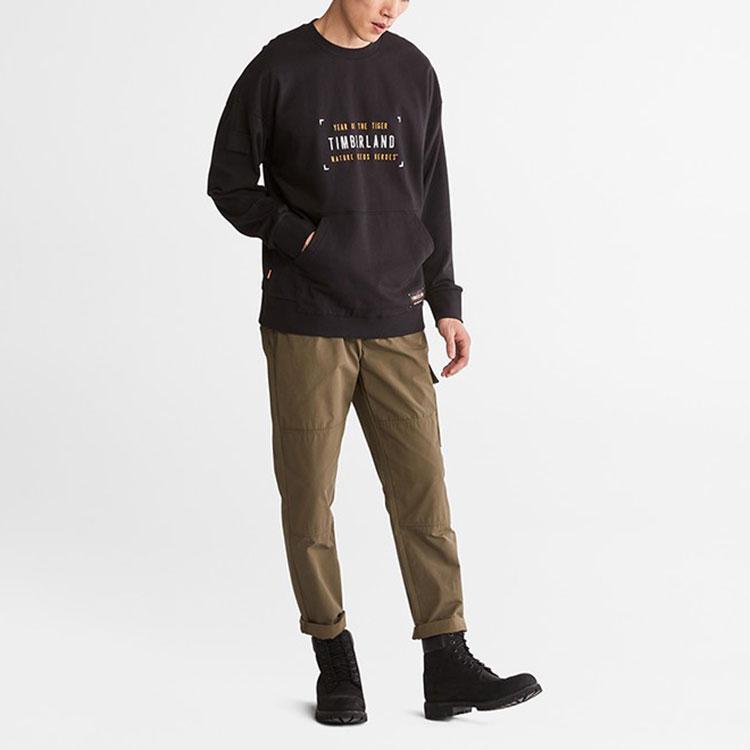 Timberland Tiger Year Series Camouflage Pattern Pullover Sweatshirt Men Sweatshirt Black A27FR-001