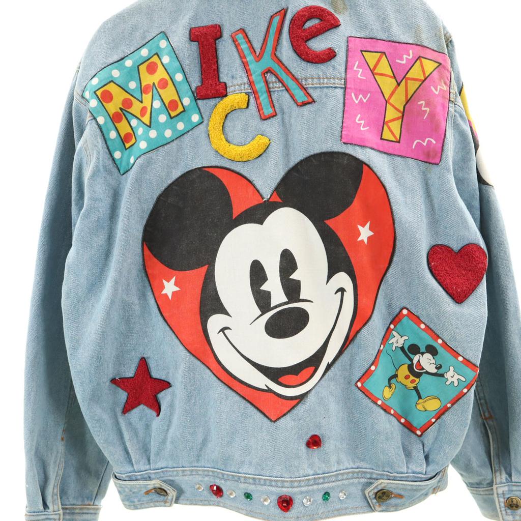 mickey & co. 90s Old Mickey Mouse Denim Jacket S Denim jacket trucker Women Used