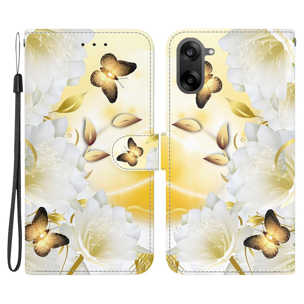 För OnePlus Nord CE5 5G Plånboksfodral Anti-Fall Mönstertryck Läder Flipskydd med Rem