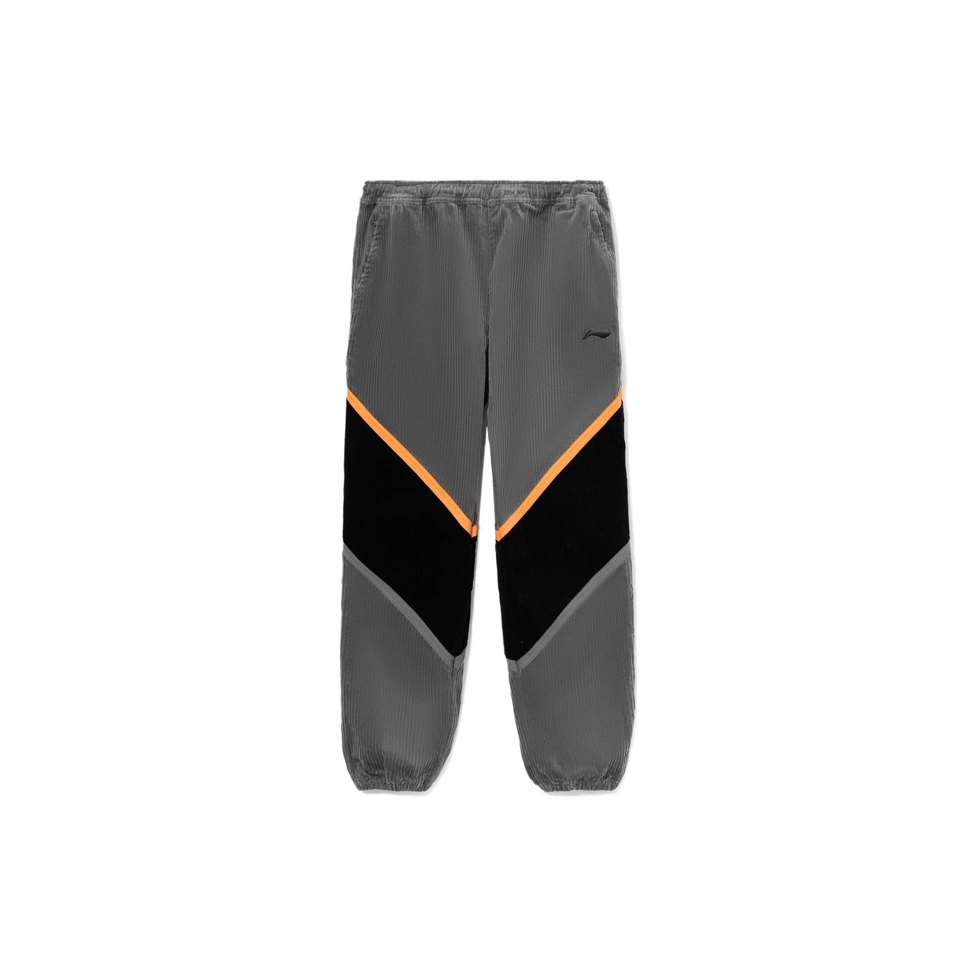 Li Ning CF Tracing Black Knitted Sweatpants Unisex Solitude Gray AYKR907-2 M