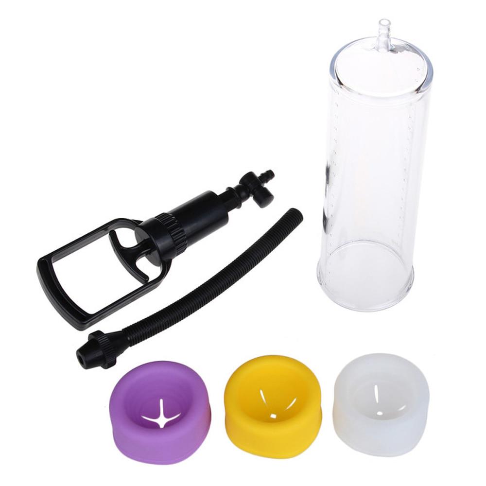 Dick Pump With 3 Color Silicone Sleeve Effective Penis Enlargement Pump Erection Penis Extender