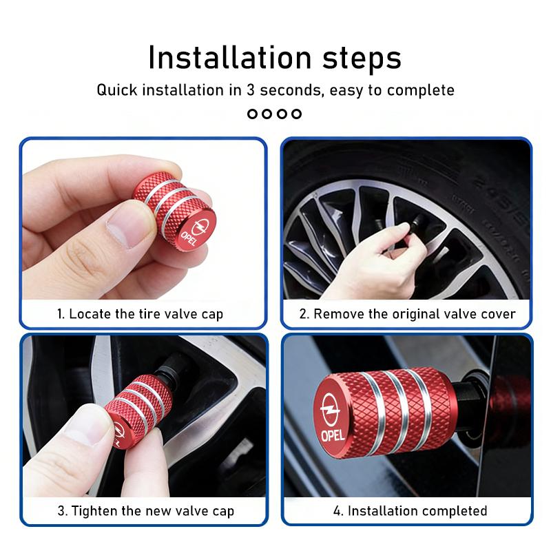 4/8pcs Car Wheel Tire Valve Protection Cap Dustproof Accessories For Opel Corsa Mokka Astra Cascada Adam Insignia Meriva Vectra