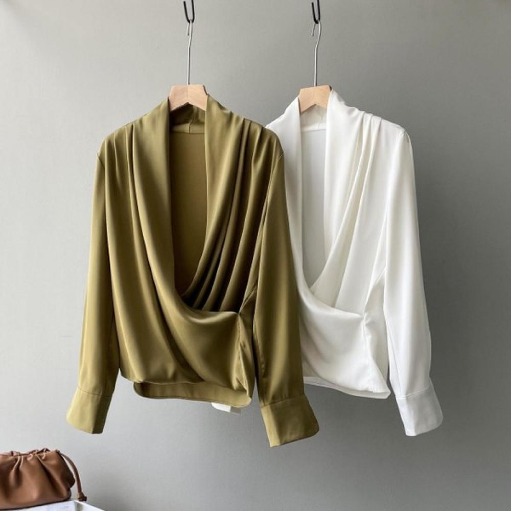 Lala Volume Drap Blouse Maiac030 