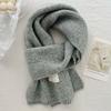 1116 Autumn and Winter New Solid Color Knitted Scarf Women's Daily Travel Temperament Versatile Scarf Winter Windproof and Cold