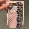 Polka Dot Floral Lace Pattern Phone Case For iPhone 17 Pro Max 16 15 14 13 12 11 XS Max X XR 15 14 Plus 17 Air Soft Back Cover