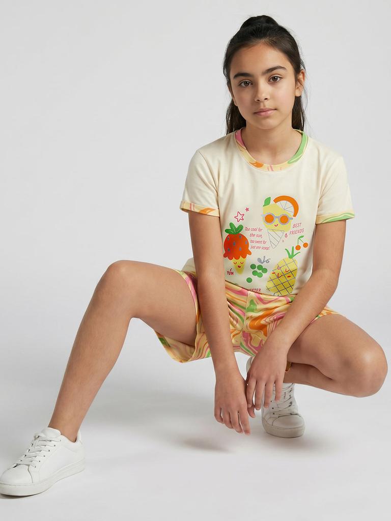 MONTE CARLO Girls Regular Fit Printed Short Set