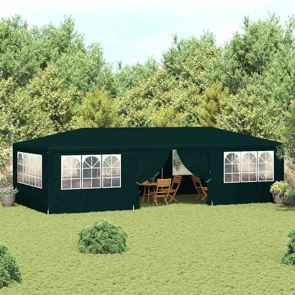 Professional Party Tent with Side Walls 4*9 M Green 90 G M²